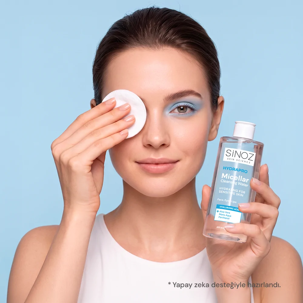 Sinoz Hydrapro Micellar Water Hassas Ciltler İçin Nemlendirici Makyaj Temizleme Suyu 400 ml