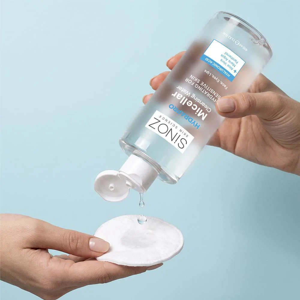 Sinoz Hydrapro Micellar Water Hassas Ciltler İçin Nemlendirici Makyaj Temizleme Suyu 400 ml