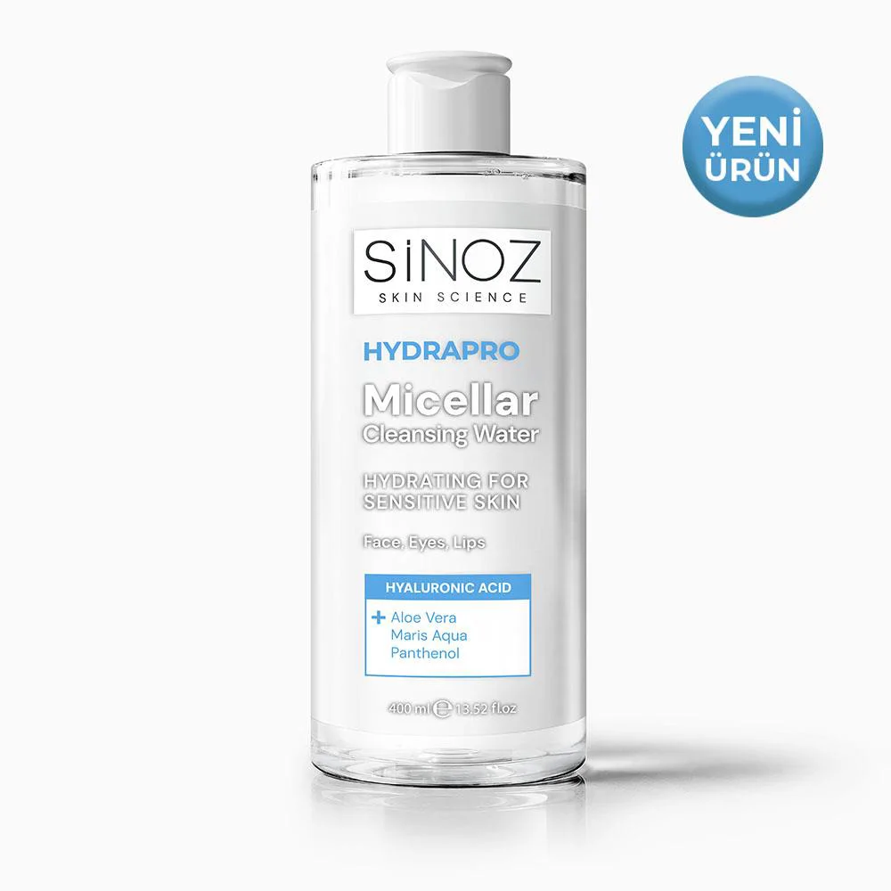 Sinoz Hydrapro Micellar Water Hassas Ciltler İçin Nemlendirici Makyaj Temizleme Suyu 400 ml