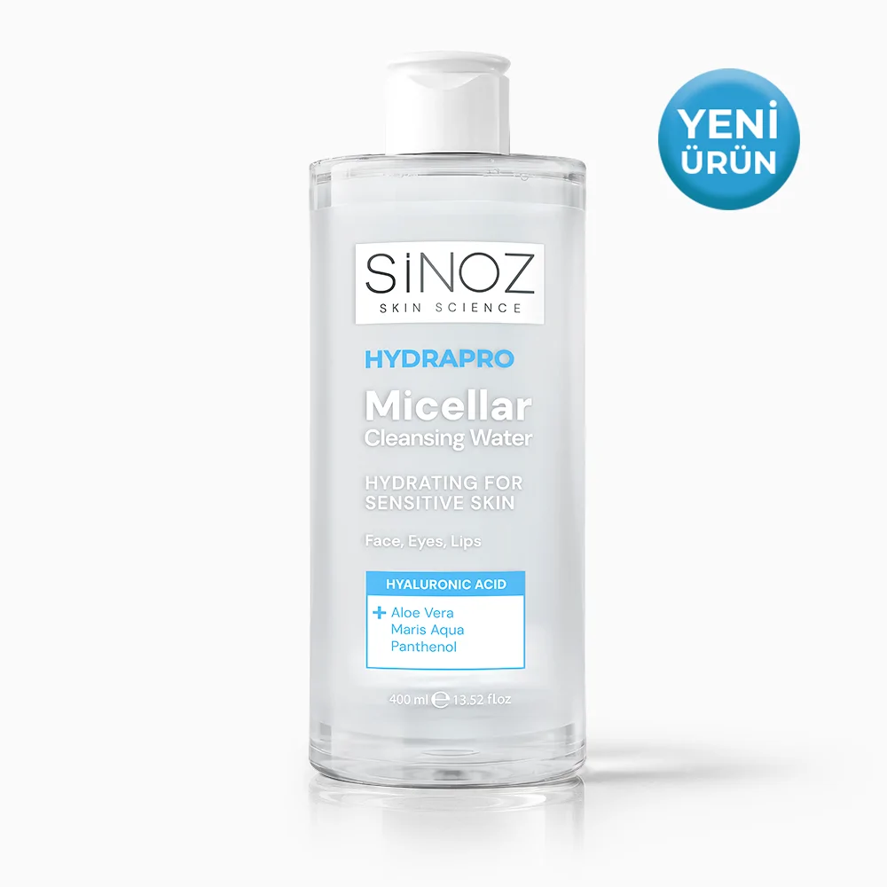 Sinoz Hydrapro Micellar Water Hassas Ciltler İçin Nemlendirici Makyaj Temizleme Suyu 400 ml