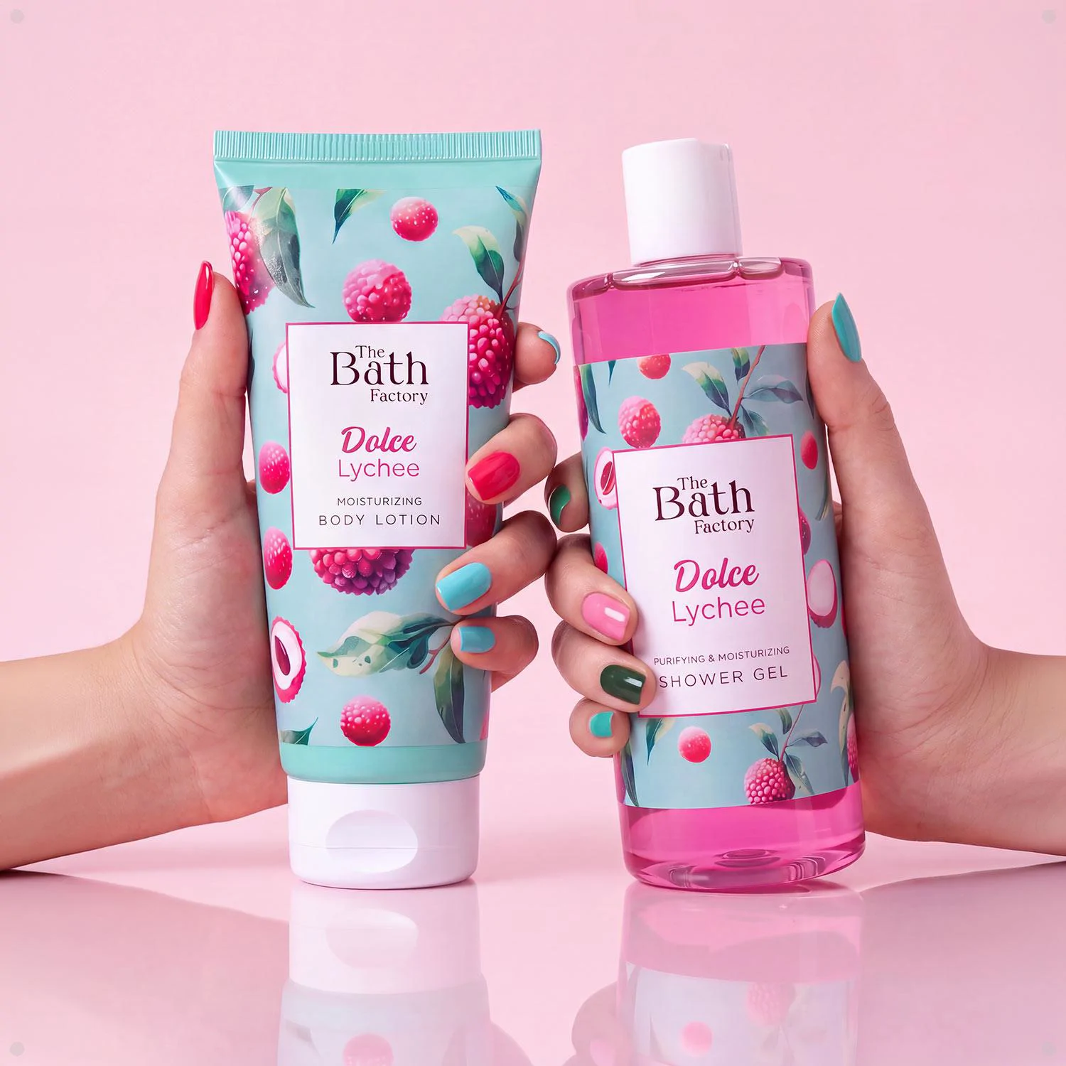 The Bath Factory Dolce Lychee Duş Jeli 400 ML + Vücut Losyon 200 ML Set 