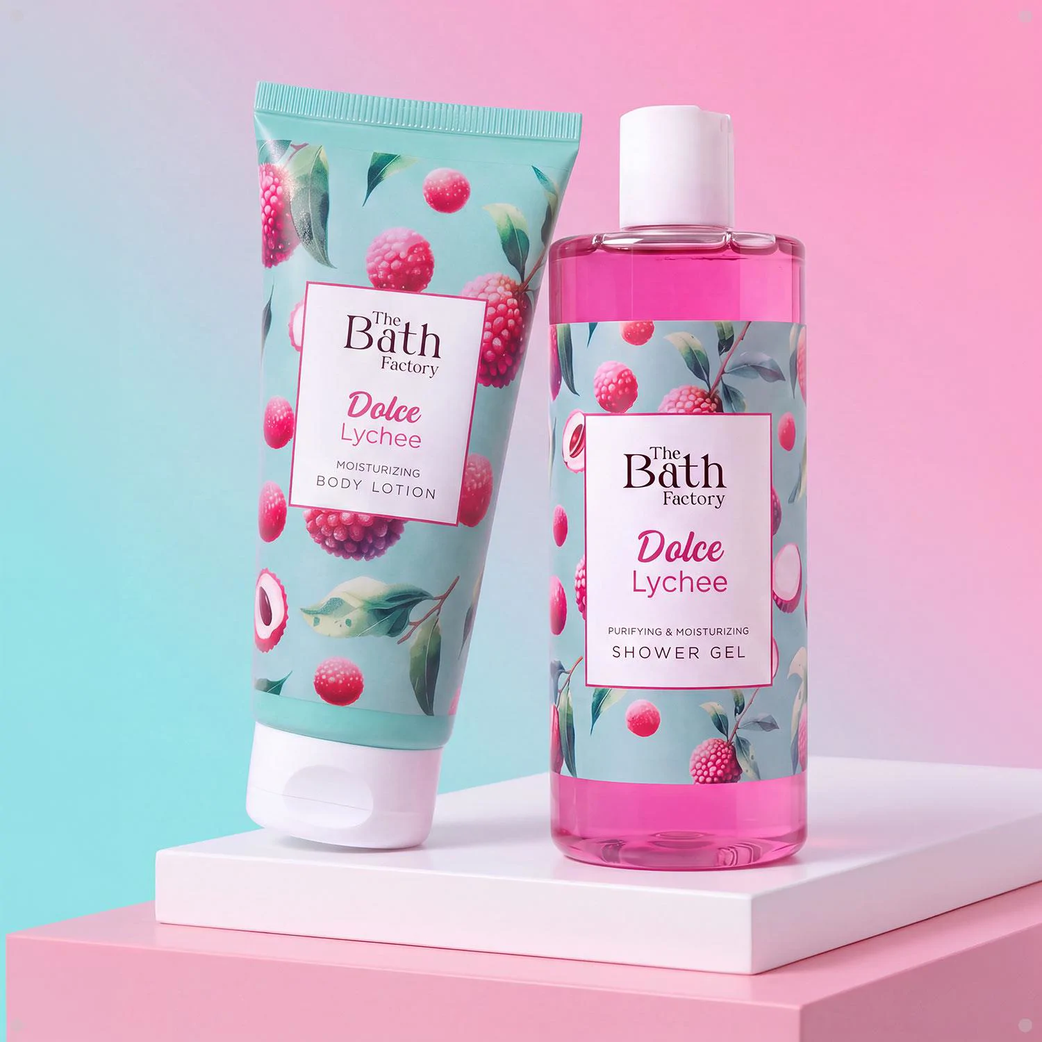 The Bath Factory Dolce Lychee Duş Jeli 400 ML + Vücut Losyon 200 ML Set 