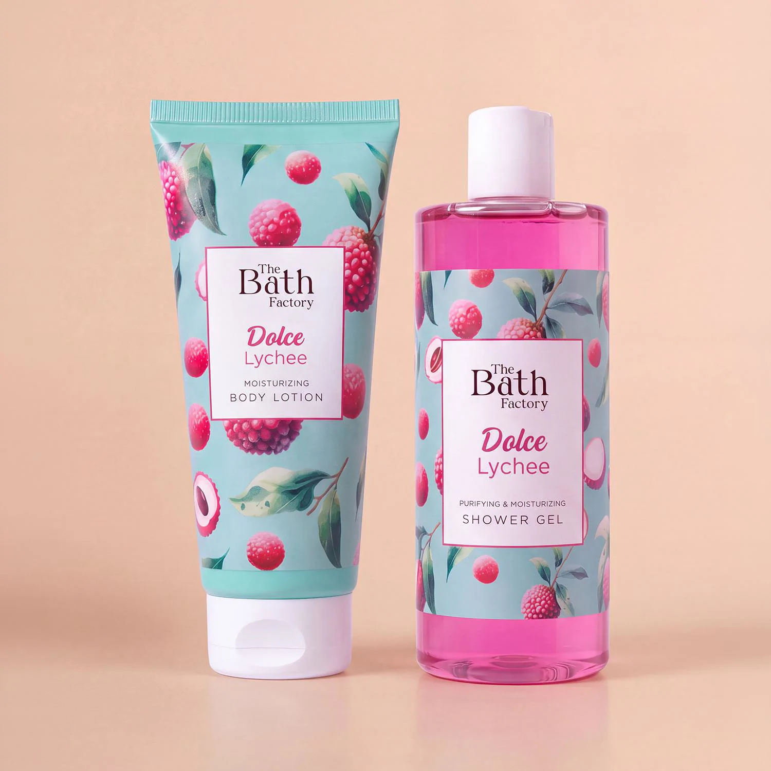 The Bath Factory Dolce Lychee Duş Jeli 400 ML + Vücut Losyon 200 ML Set 