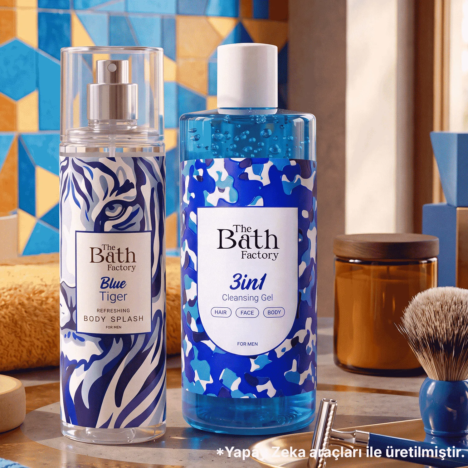 The Bath Factory Blue Tiger Duş Jeli 400 ML + Vücut Spreyi 200 ML Set