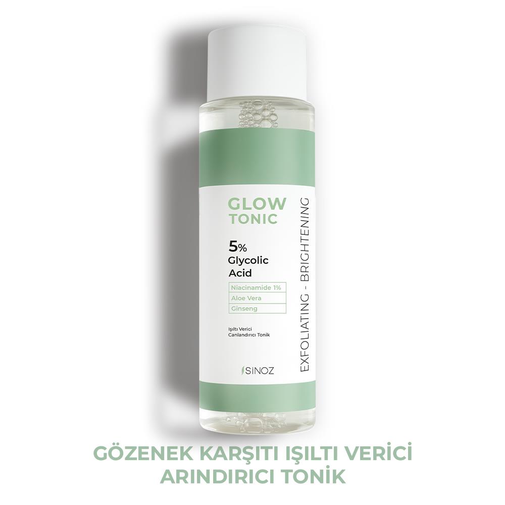 Sinoz Gözenek Sıkılaştırıcı Arındırıcı Canlandırıcı Peeling Etkili Glow Tonik Glycolic Acid %5 + Niacinamide %1 200 ml