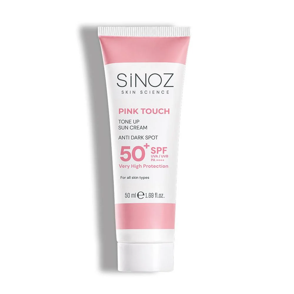 Sinoz Pink Touch Aydınlatıcı SPF50+ Pembe Güneş Kremi - Tüm Cilt Tipleri 50 ml