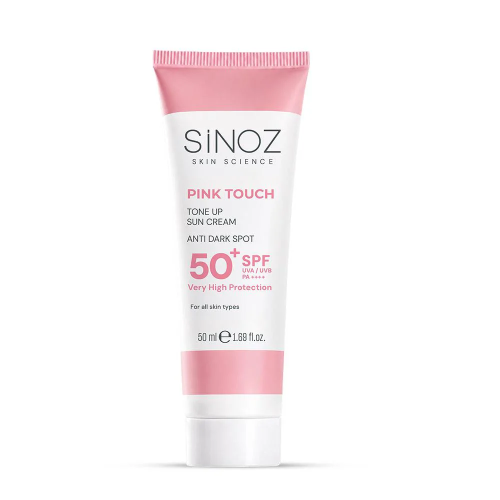 Sinoz Pink Touch Aydınlatıcı SPF50+ Pembe Güneş Kremi - Tüm Cilt Tipleri 50 ml