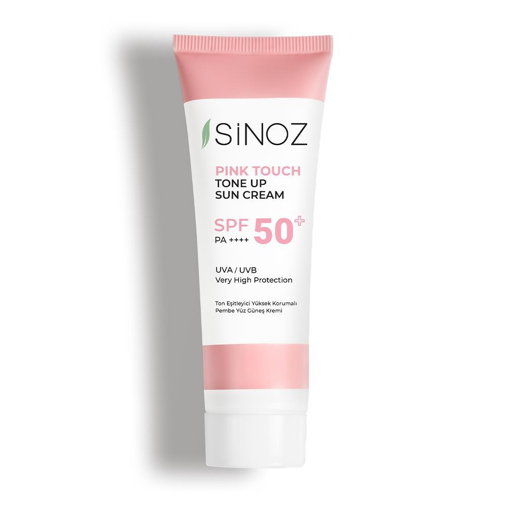 Sinoz Pink Touch Aydınlatıcı SPF50+ Pembe Güneş Kremi - Tüm Cilt Tipleri 50 ml