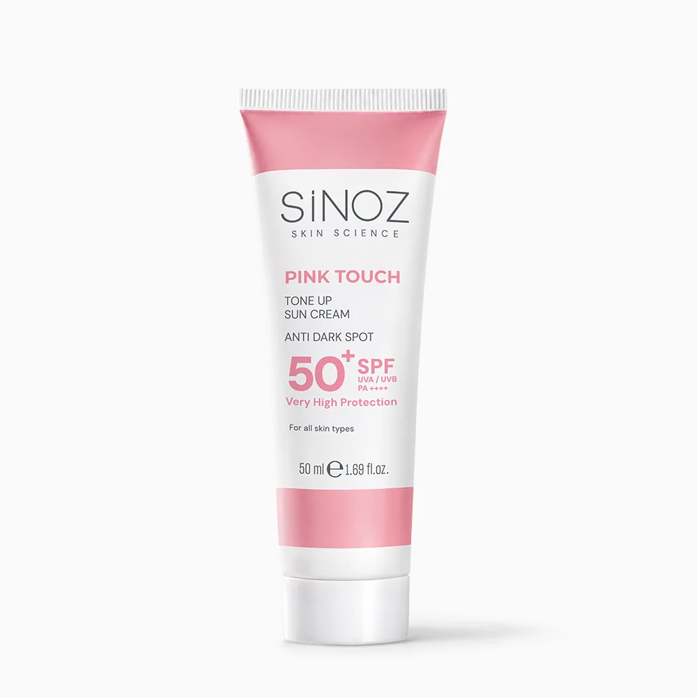 Sinoz Pink Touch Aydınlatıcı SPF50+ Pembe Güneş Kremi - Tüm Cilt Tipleri 50 ml