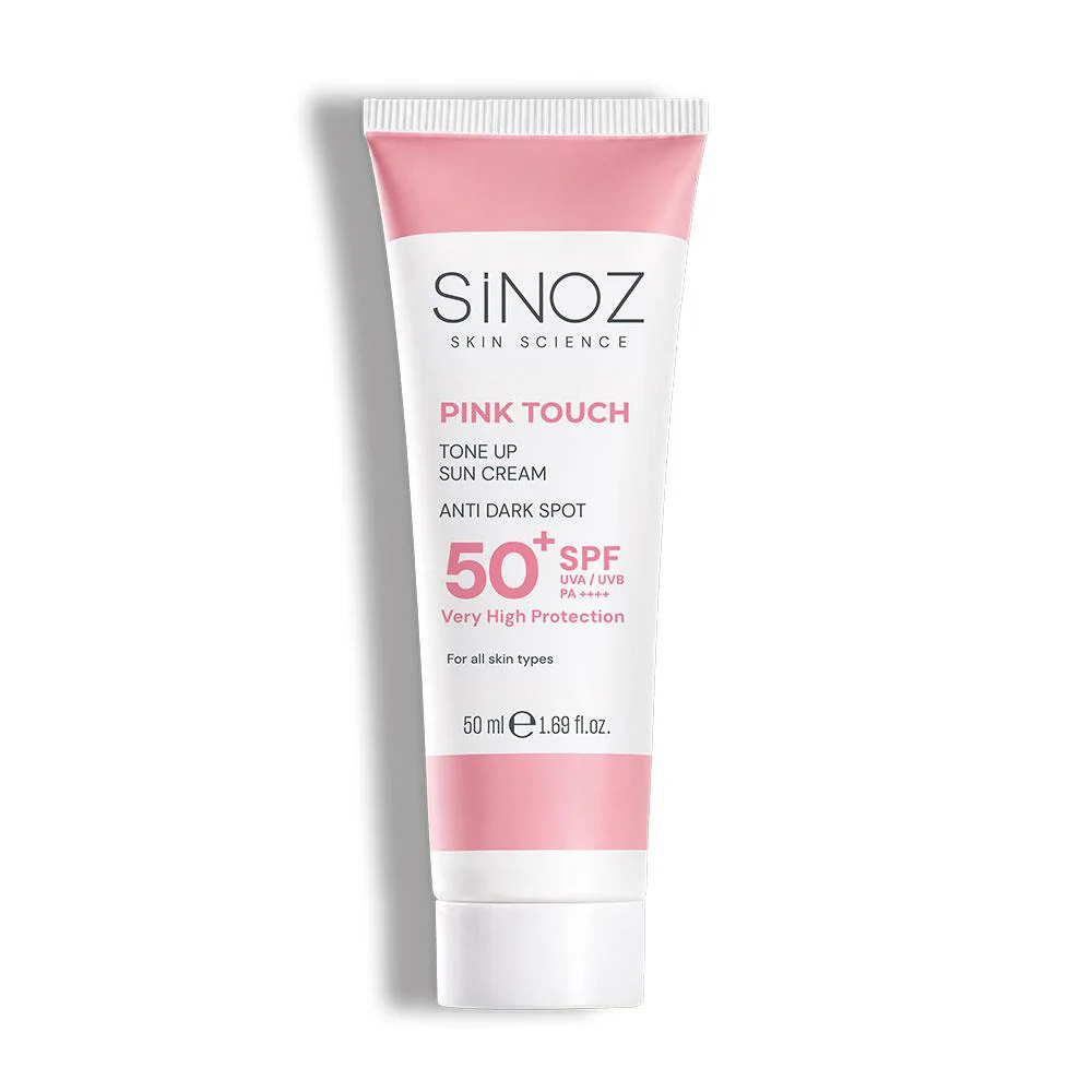 Sinoz Pink Touch Aydınlatıcı SPF50+ Pembe Güneş Kremi - Tüm Cilt Tipleri 50 ml