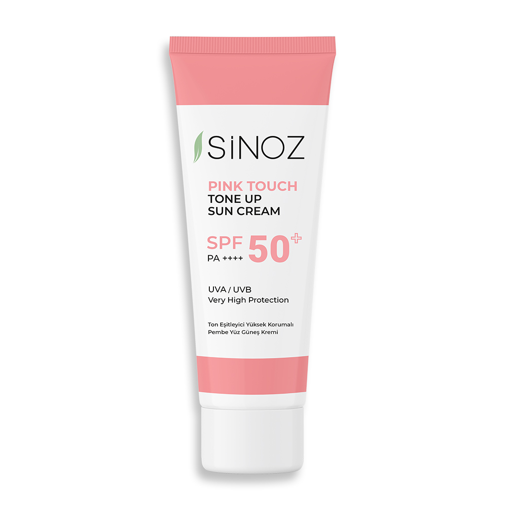 Sinoz Pink Touch Spf 50+ Cilt Aydınlatıcı Ton Eşitleyici Pembe Yüz Güneş Kremi 50 ml Tüm Ciltler İçin