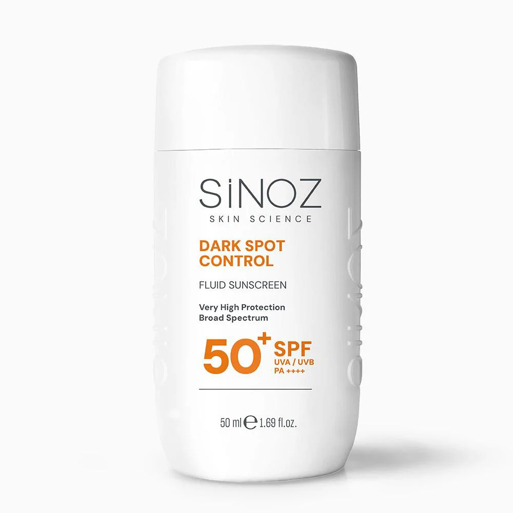Sinoz Spf50+ Koyu Lekeli Ciltlere Özel Alpha Arbutin içerikli Sıvı Güneş Kremi 50 ml