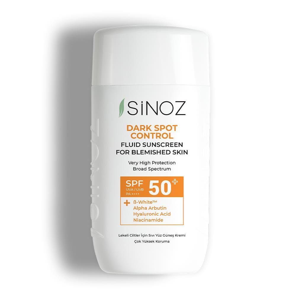 Sinoz Spf50+ Koyu Lekeli Ciltlere Özel Alpha Arbutin içerikli Sıvı Güneş Kremi 50 ml