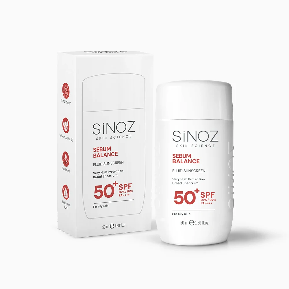 Sinoz Yağlı Ciltlere Özel Günlük Kullanım Spf50+ Sıvı Güneş Kremi 50 ml