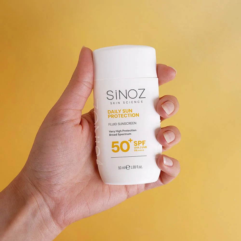 Sinoz Günlük Kullanım Spf50+ Renksiz Sıvı Güneş Kremi 50 ml
