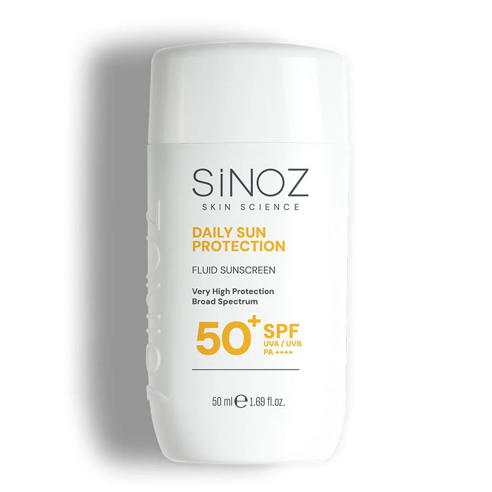 Sinoz Günlük Kullanım Spf50+ Renksiz Sıvı Güneş Kremi 50 ml