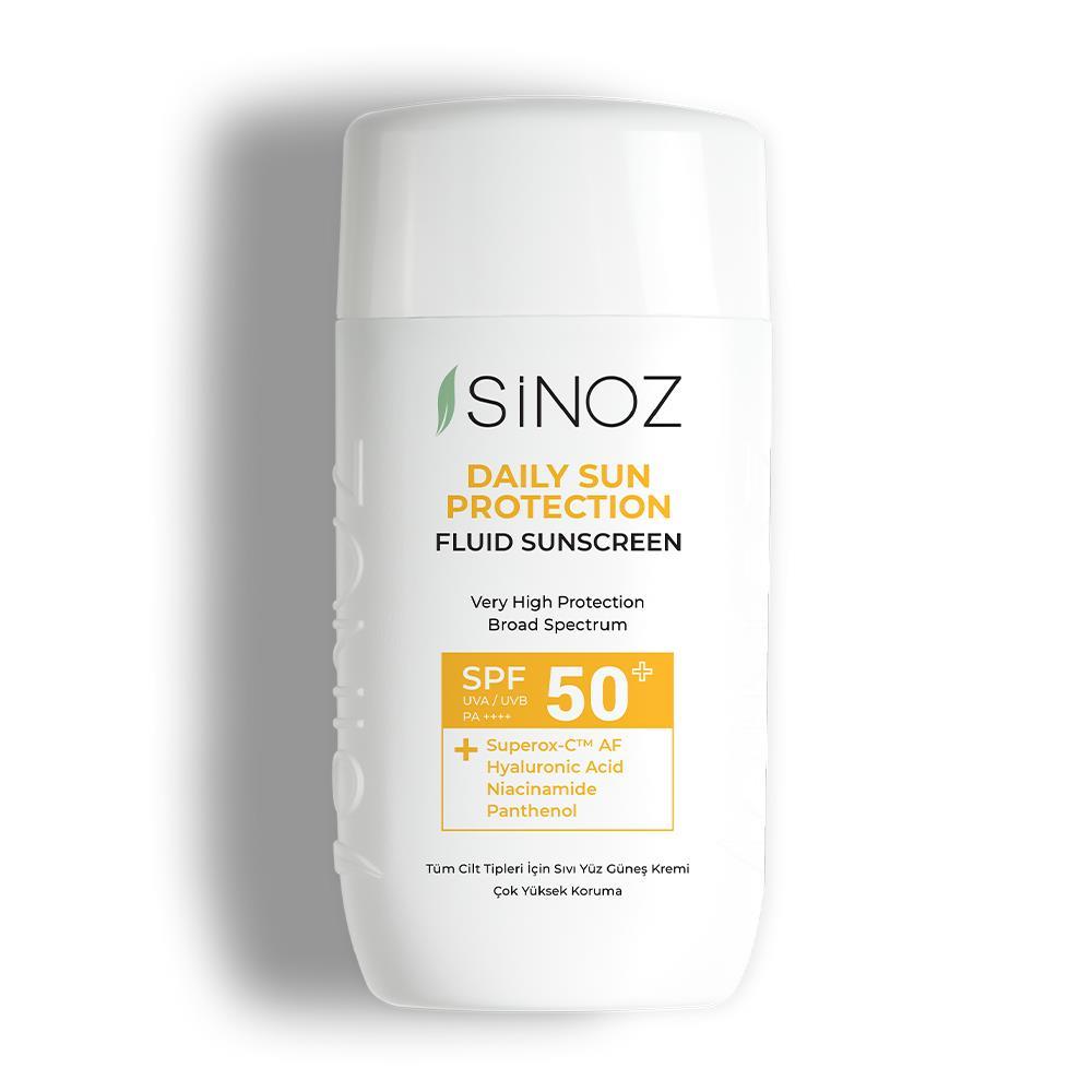 Sinoz Günlük Kullanım Spf50+ Renksiz Sıvı Güneş Kremi 50 ml