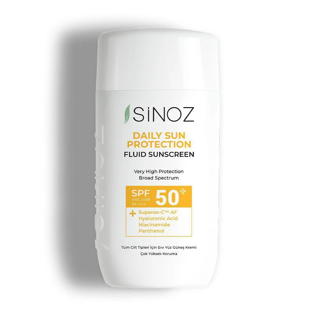 Sinoz Günlük Kullanım Spf50+ Renksiz Sıvı Güneş Kremi 50 ml