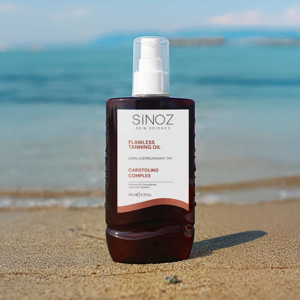 Sinoz Kusursuz Bronzlaştırıcı Güneş Yağı Spreyi - Hindistan Cevizi Kakao Havuç Yağı İçeren 200 ml 