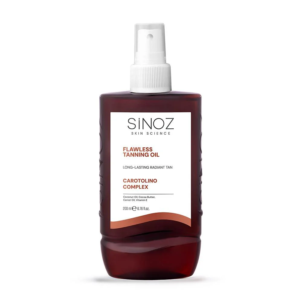 Sinoz Kusursuz Bronzlaştırıcı Güneş Yağı Spreyi - Hindistan Cevizi Kakao Havuç Yağı İçeren 200 ml 