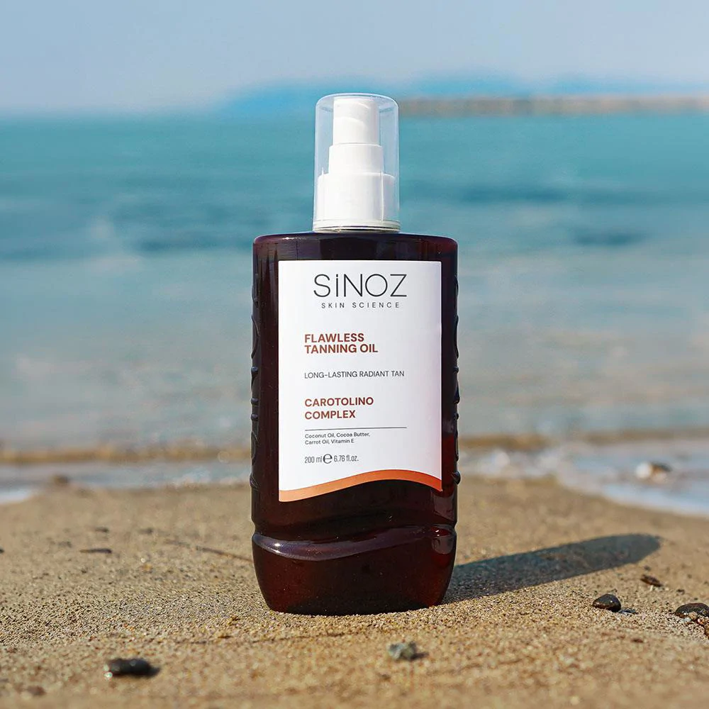 Sinoz Kusursuz Bronzlaştırıcı Güneş Yağı Spreyi - Hindistan Cevizi Kakao Havuç Yağı İçeren 200 ml