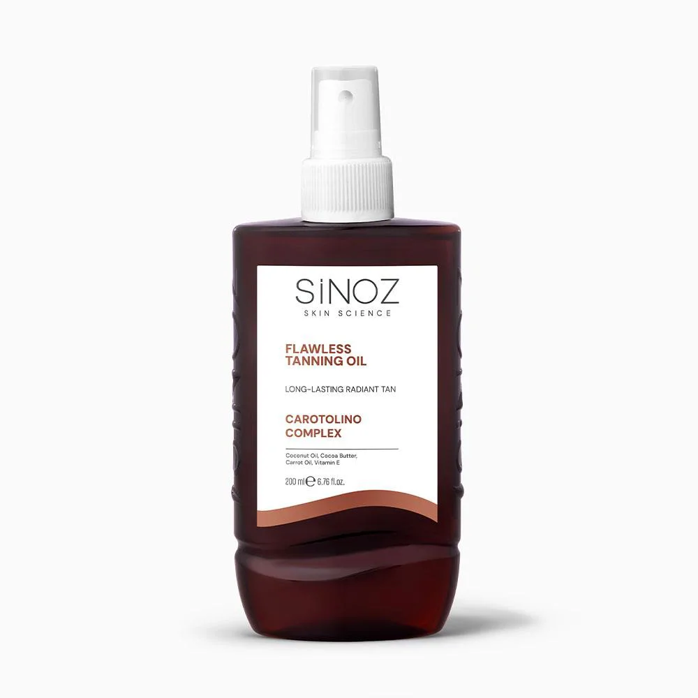 Sinoz Kusursuz Bronzlaştırıcı Güneş Yağı Spreyi - Hindistan Cevizi Kakao Havuç Yağı İçeren 200 ml 
