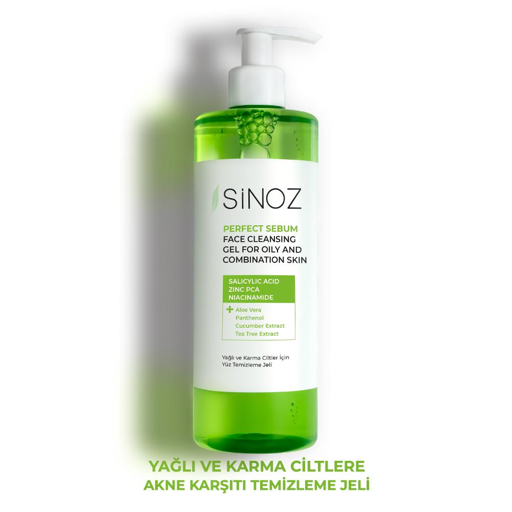 Sinoz Perfect Sebum Dengeleyici Yüz Temizleme Jeli 400 ml Yağlı Karma Ciltler İçin