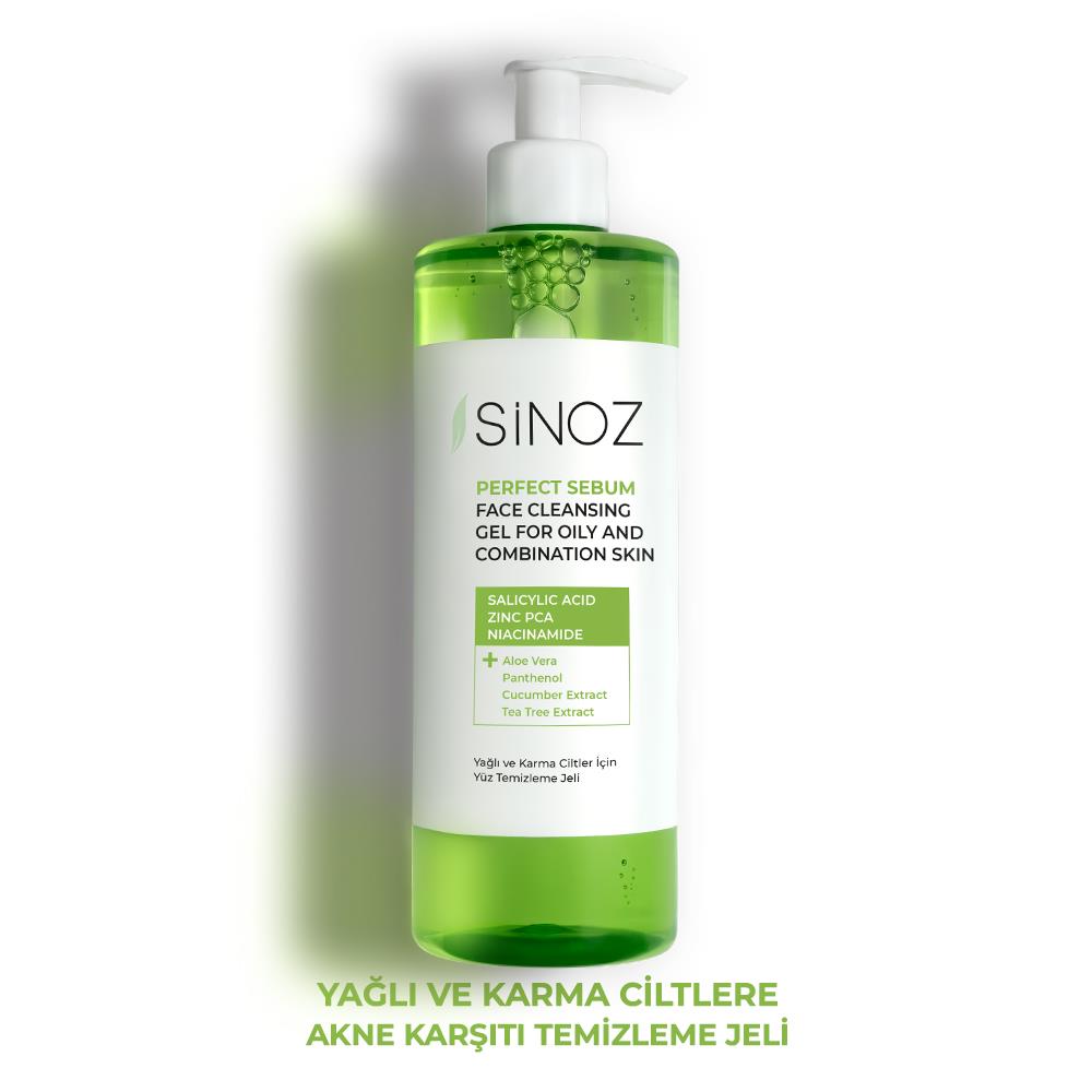 Sinoz Yağlı ve Karma Ciltler için Sebum Dengeleyici Yüz Temizleme Jeli 400 ml