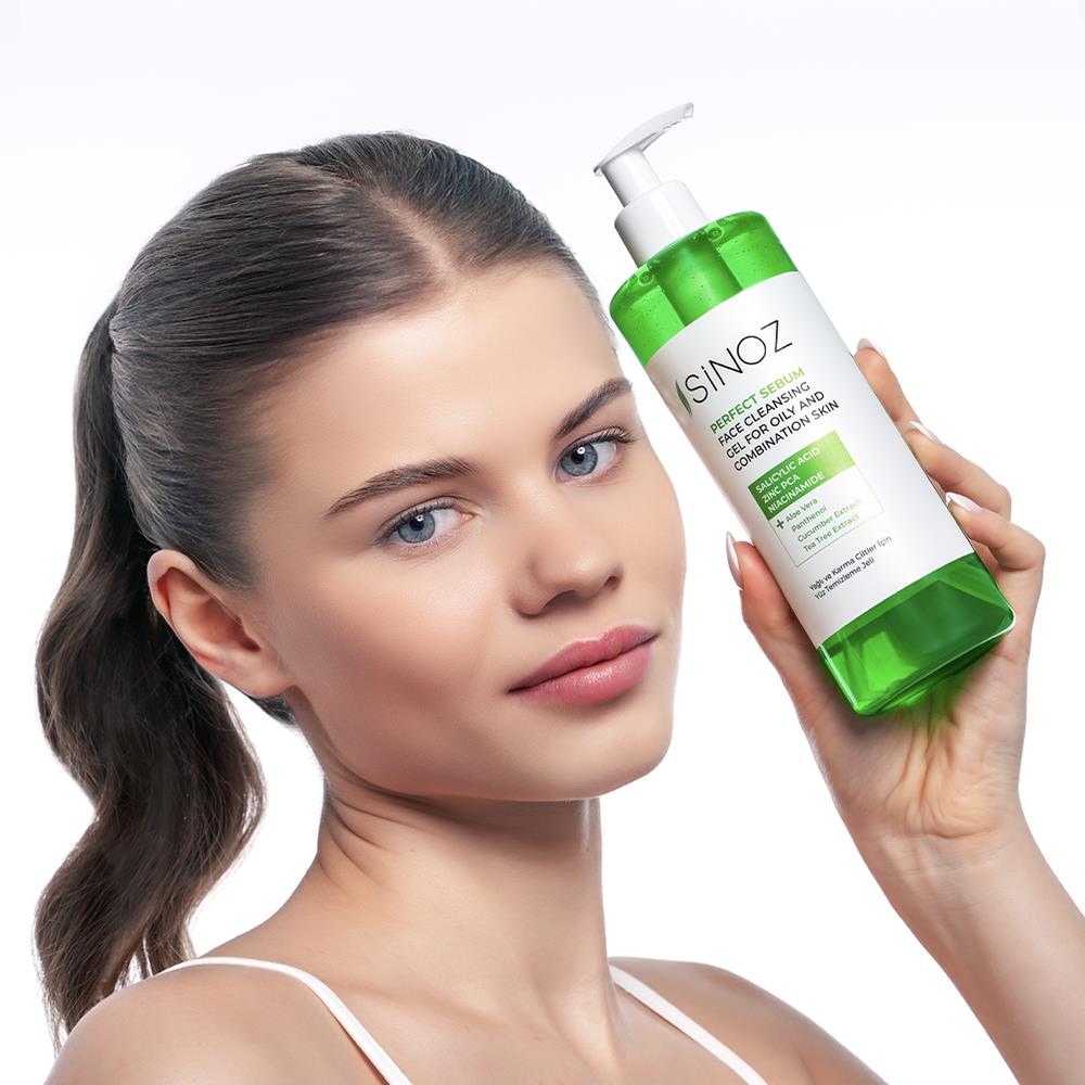 Sinoz Yağlı ve Karma Ciltler için Sebum Dengeleyici Yüz Temizleme Jeli 400 ml