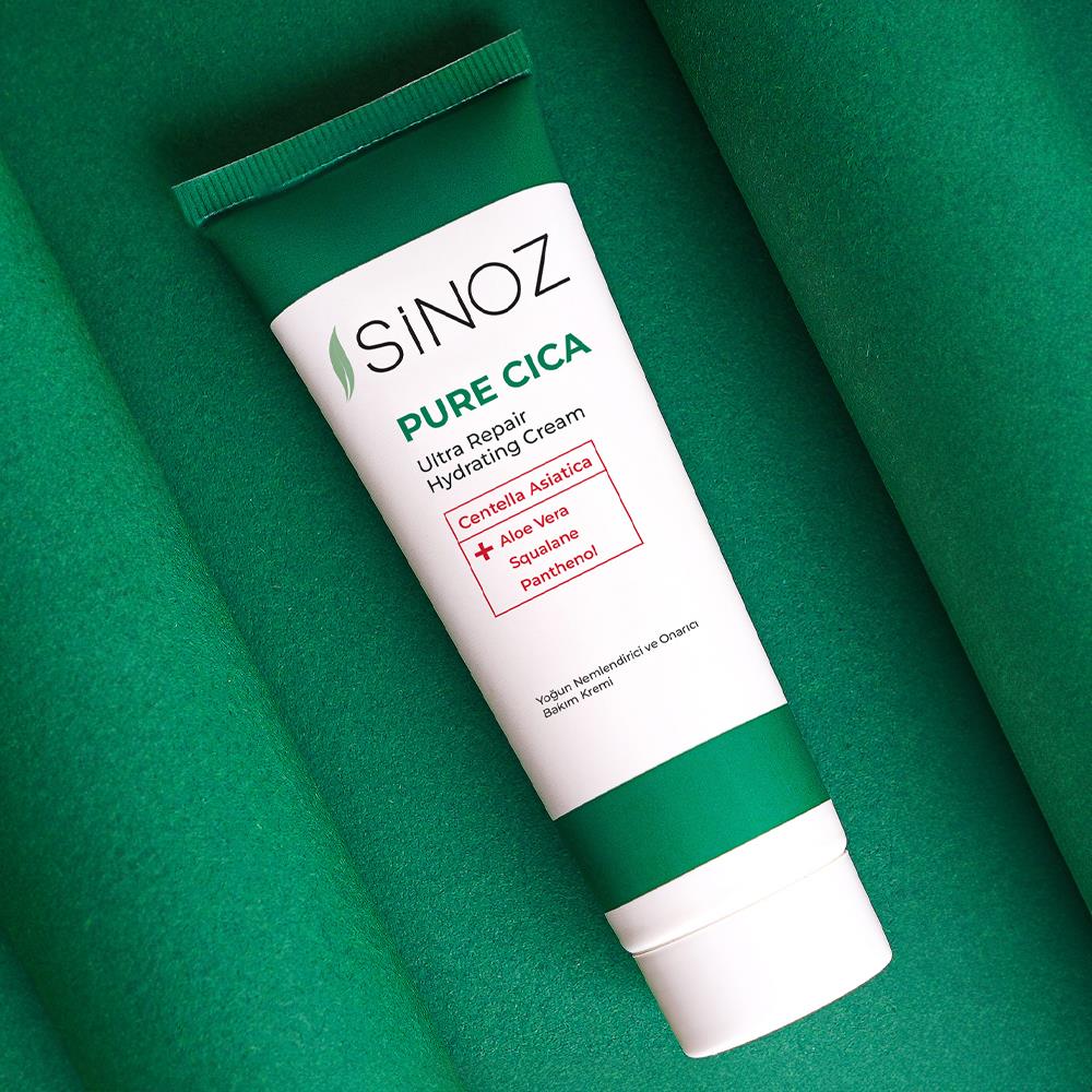 Sinoz Pure Cica Yoğun Onarıcı Yatıştırıcı Nemlendirici Bakım Kremi 50 ml Tahriş Olmuş Hasarlı Ciltler İçin