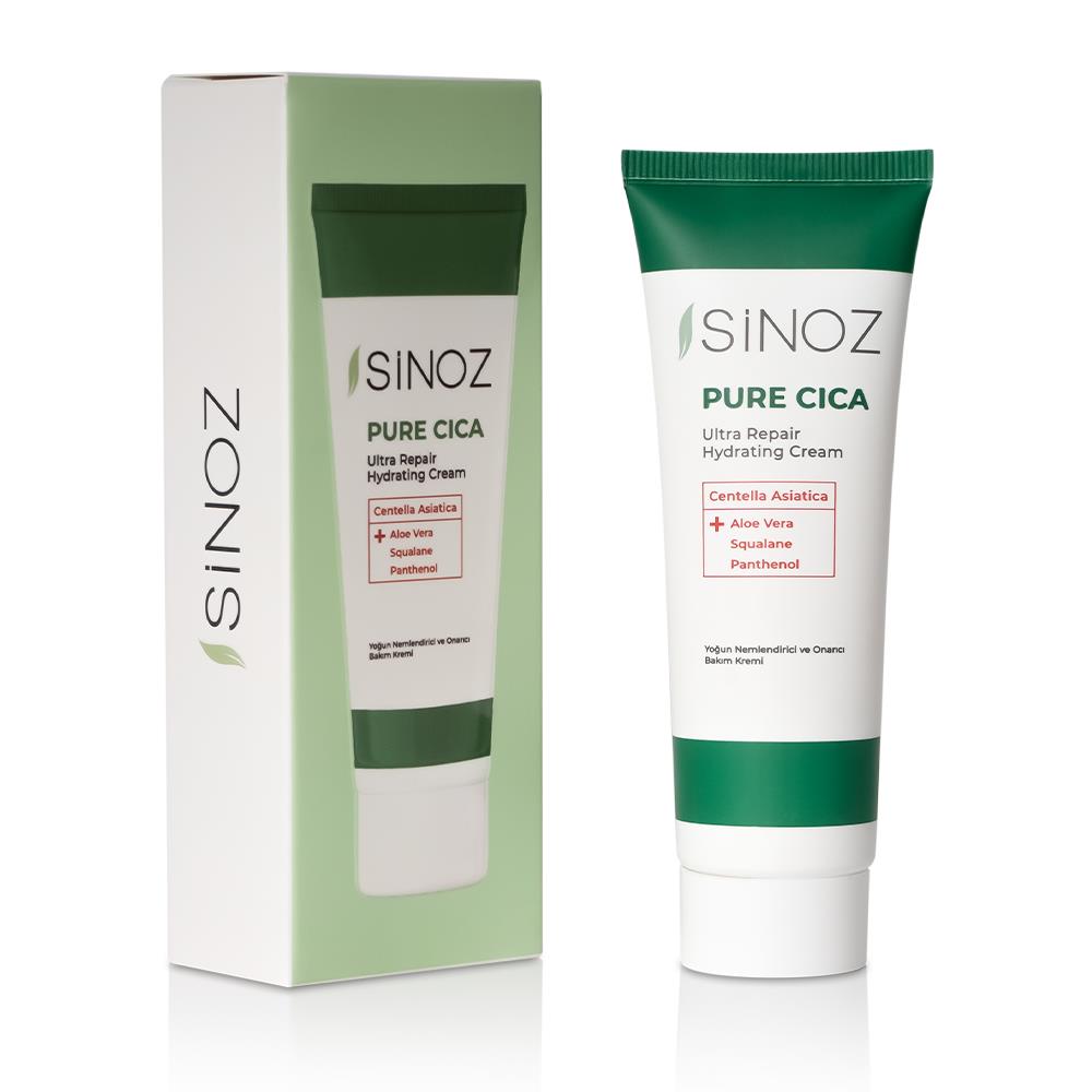 Sinoz Pure Cica Yoğun Onarıcı Yatıştırıcı Nemlendirici Bakım Kremi 50 ml Tahriş Olmuş Hasarlı Ciltler İçin