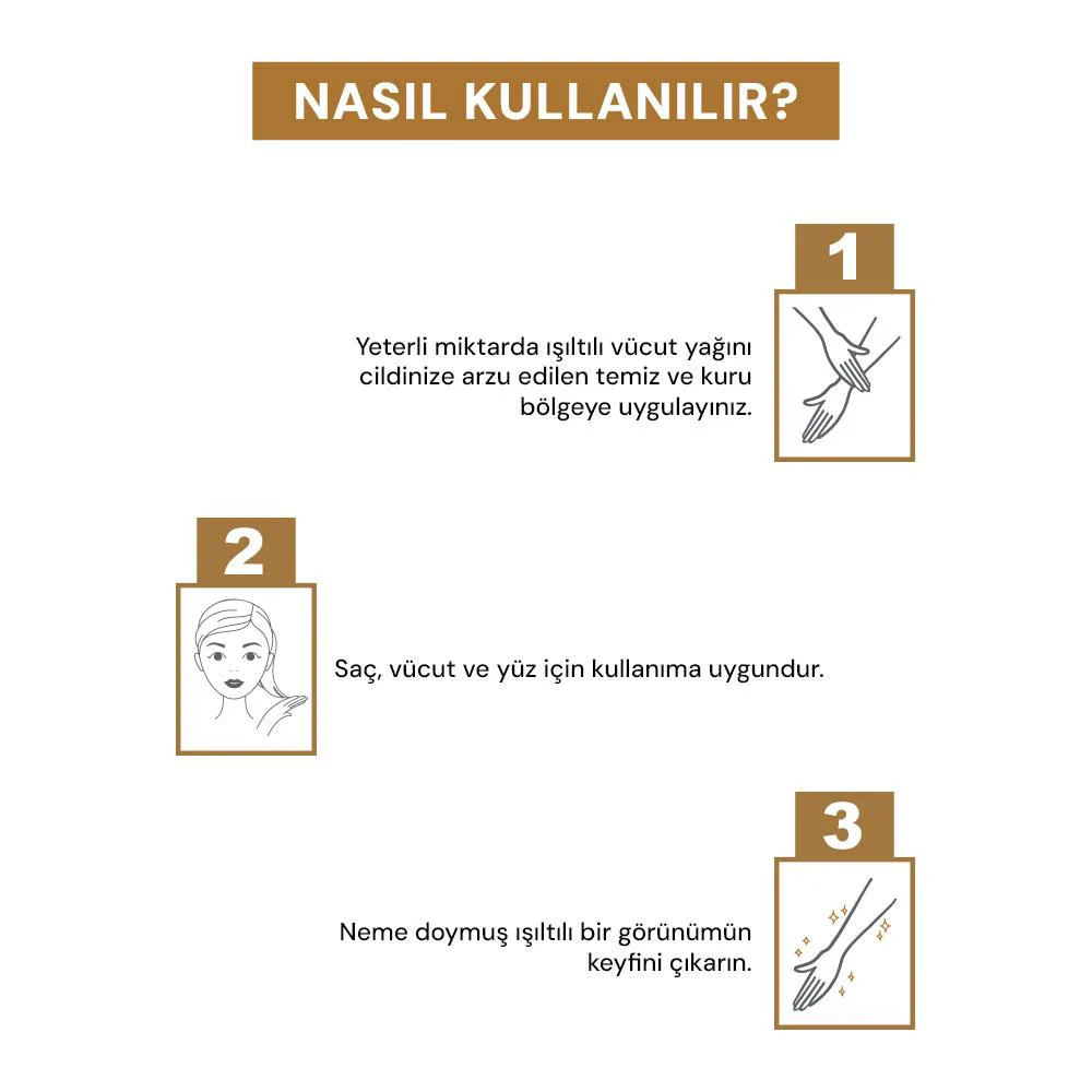 Sinoz No:16 Mucizevi Işıltılı Vücut Bakım Yağı - Parıltılı Nemlendirici Bakım 100 ml 