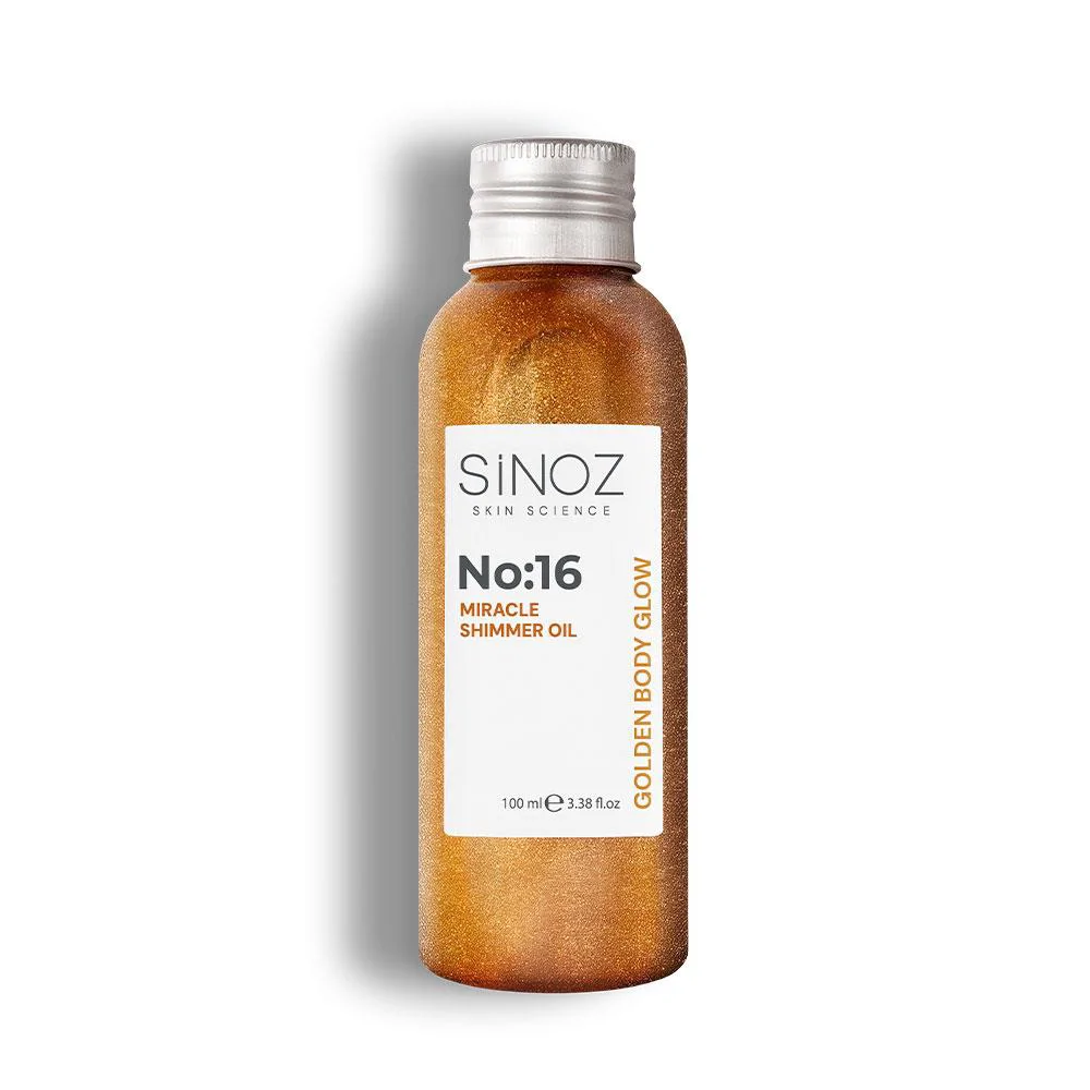 Sinoz No:16 Mucizevi Işıltılı Vücut Bakım Yağı - Parıltılı Nemlendirici Bakım 100 ml 