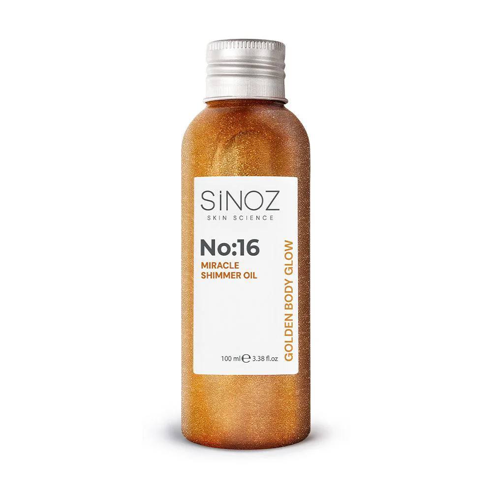 Sinoz No:16 Mucizevi Işıltılı Vücut Bakım Yağı - Parıltılı Nemlendirici Bakım 100 ml 