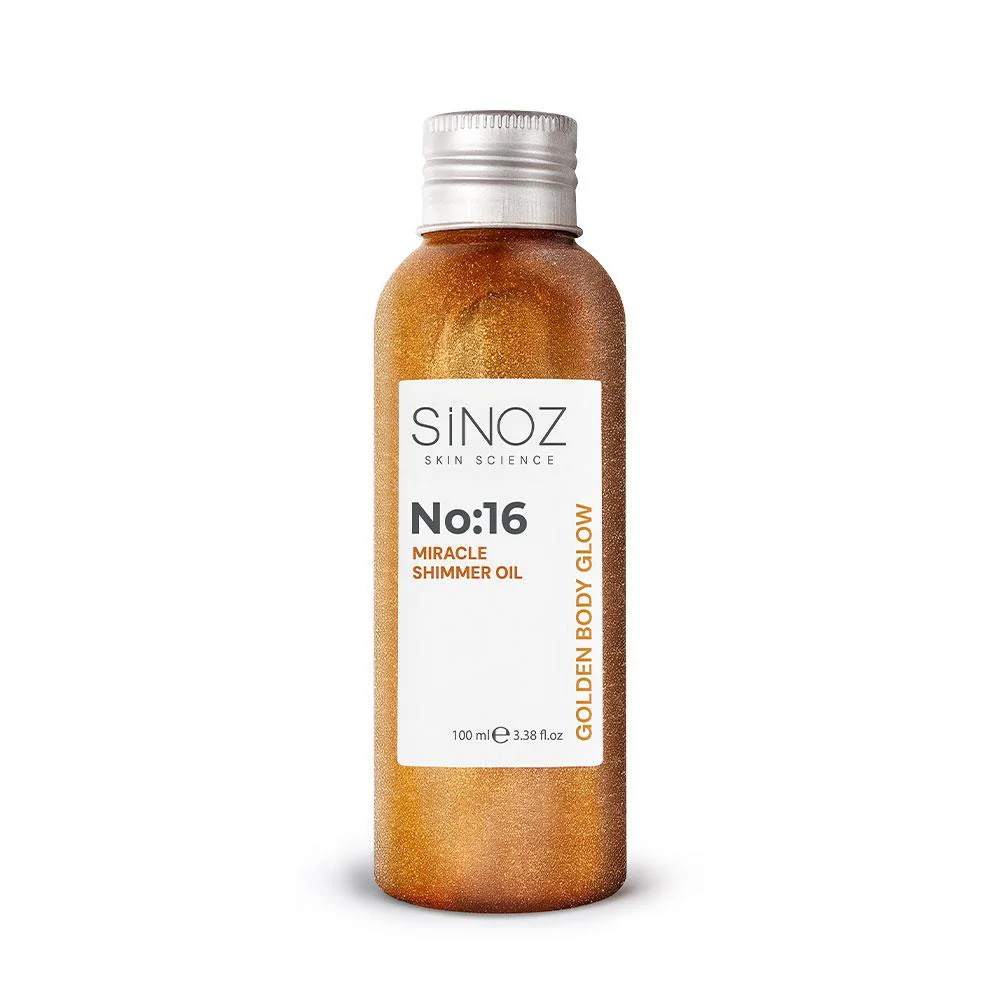 Sinoz No:16 Mucizevi Işıltılı Vücut Bakım Yağı - Parıltılı Nemlendirici Bakım 100 ml 