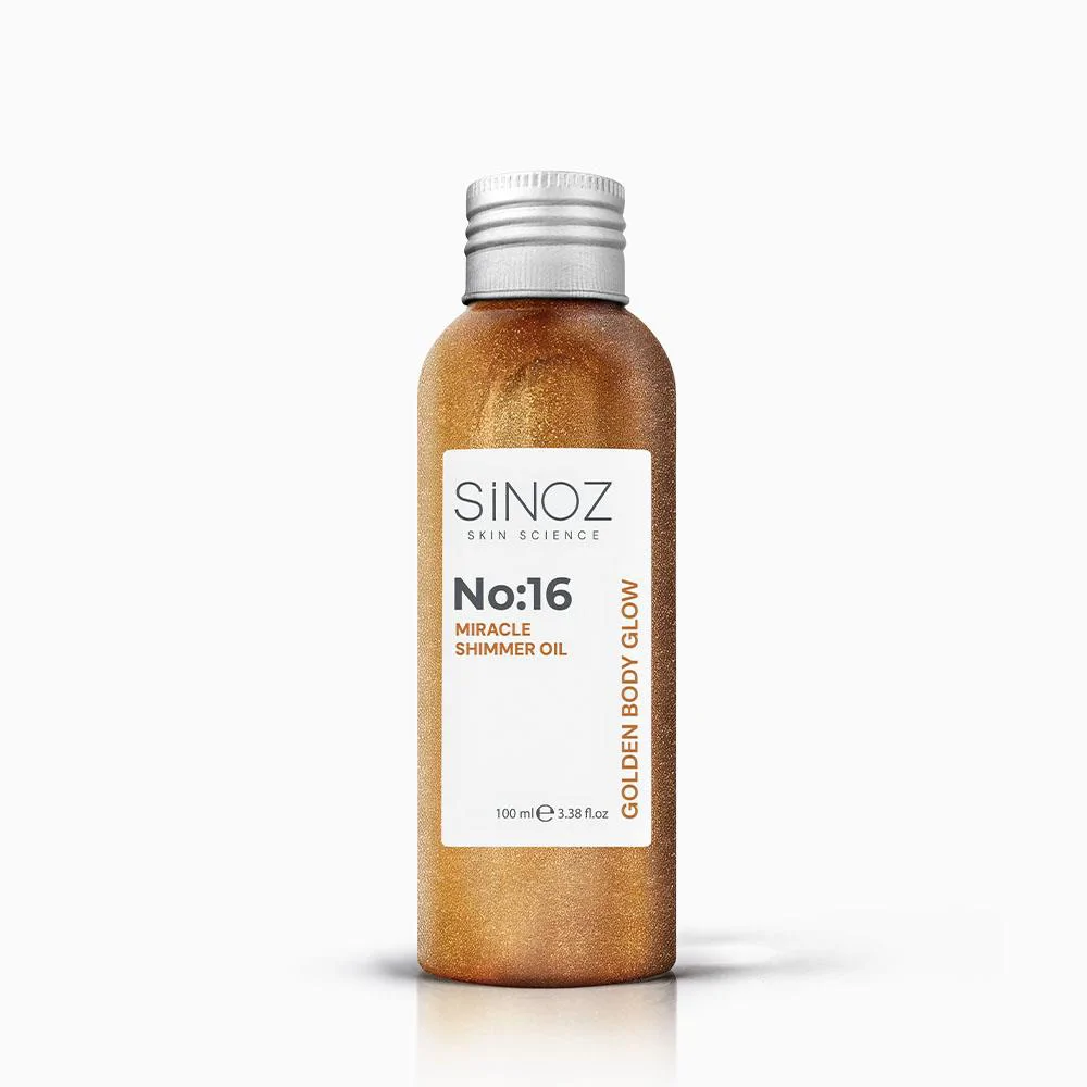 Sinoz No:16 Mucizevi Işıltılı Vücut Bakım Yağı - Parıltılı Nemlendirici Bakım 100 ml 