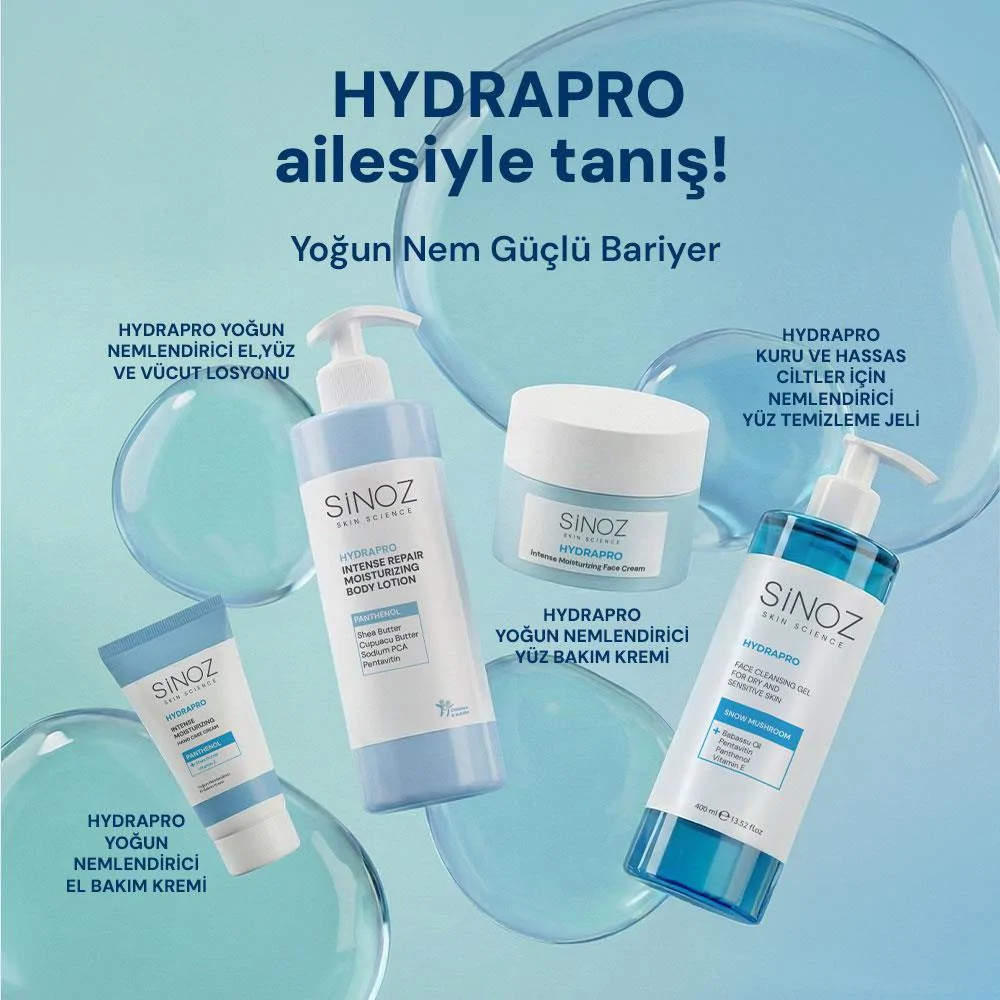 Sinoz Hydrapro Yoğun Nemlendirici El Yüz ve Vücut Losyonu 400 ml