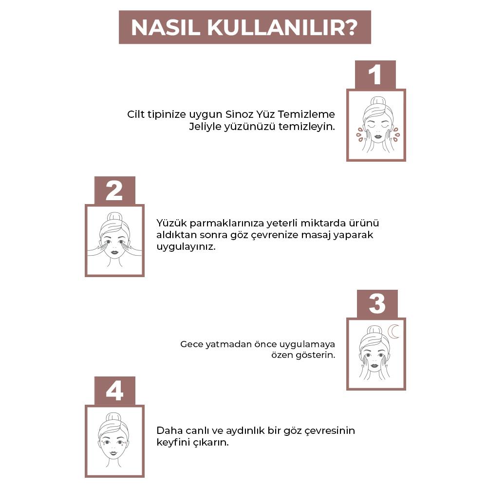 Sinoz Kırışıklık Koyu Halka Oluşumu Karşıtı Nemlendirici Göz Kremi 15 ml Göz Altı ve Çevresi İçin