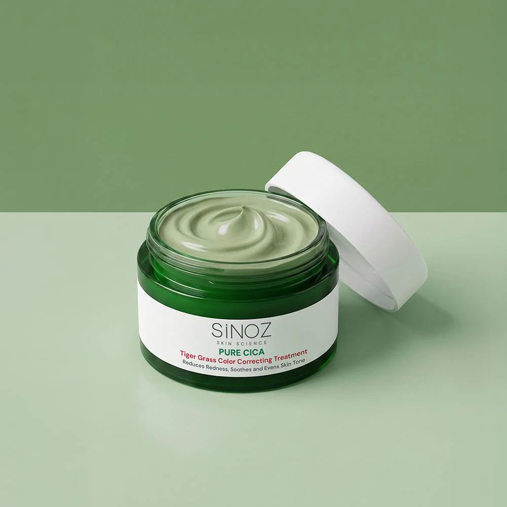 Sinoz Pure Cica Tiger Grass Anında Ton Eşitleyici Yoğun Onarıcı ve Kızarıklık Karşıtı Yüz Kremi 15 ml