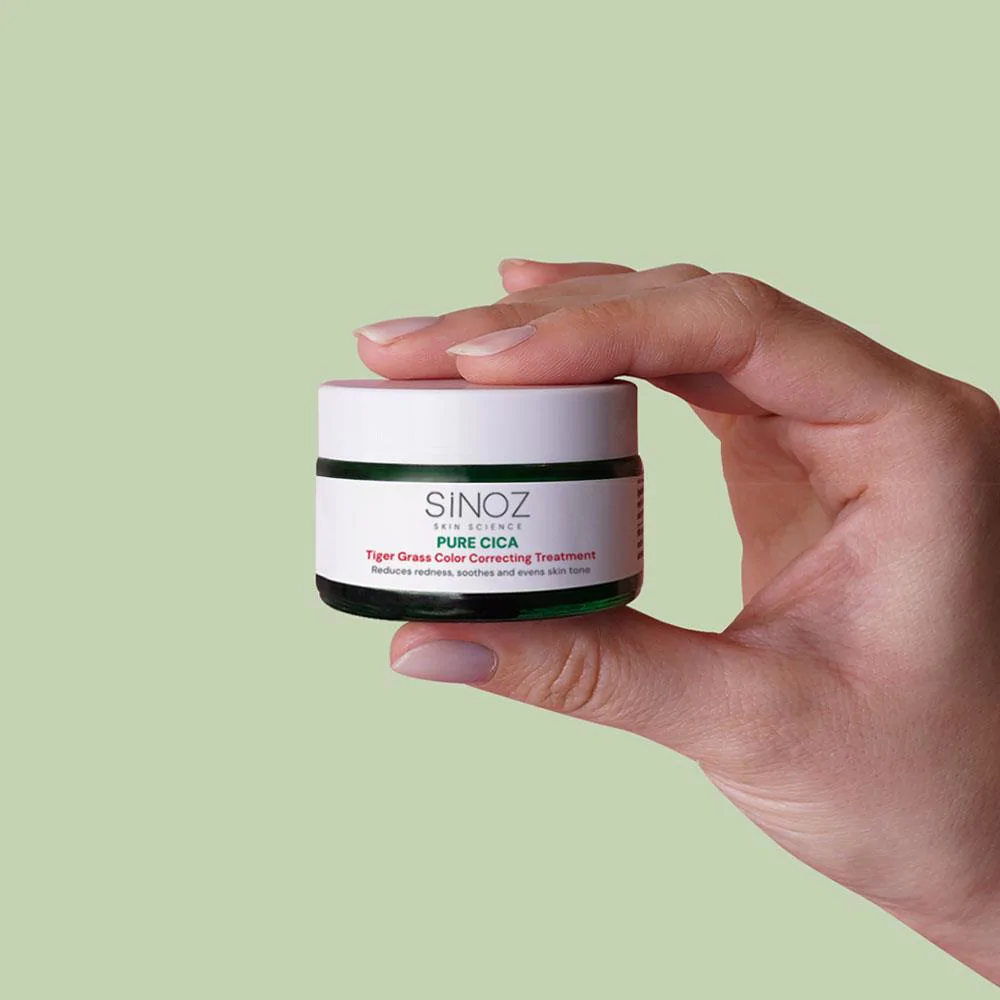 Sinoz Pure Cica Tiger Grass Anında Ton Eşitleyici Yoğun Onarıcı ve Kızarıklık Karşıtı Yüz Kremi 15 ml