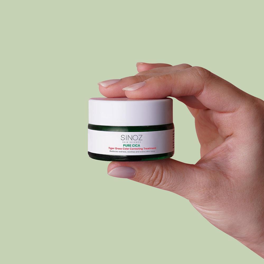 Sinoz Pure Cica Tiger Grass Anında Ton Eşitleyici Yoğun Onarıcı ve Kızarıklık Karşıtı Yüz Kremi 15 ml