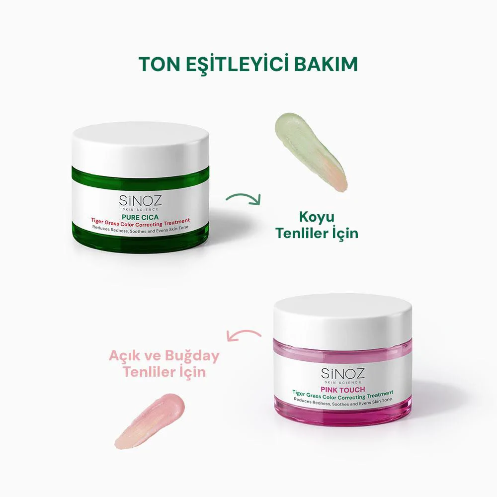 Sinoz Pure Cica Tiger Grass Anında Ton Eşitleyici Yoğun Onarıcı ve Kızarıklık Karşıtı Yüz Kremi 15 ml
