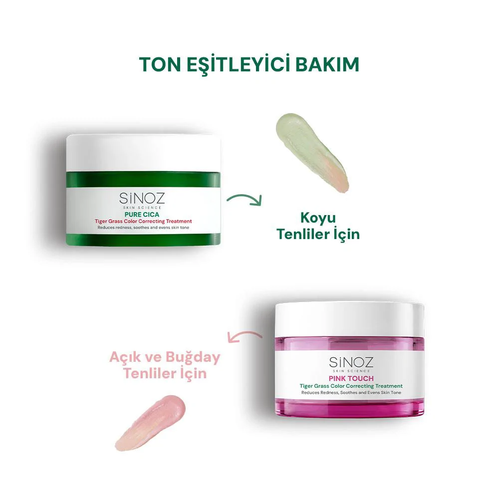 Sinoz Pure Cica Tiger Grass Anında Ton Eşitleyici Yoğun Onarıcı ve Kızarıklık Karşıtı Yüz Kremi 15 ml