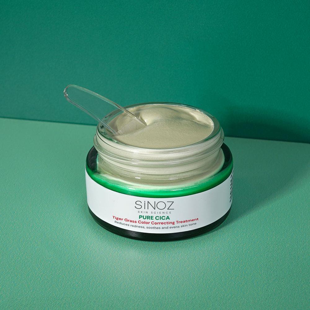 Sinoz Pure Cica Tiger Grass Anında Ton Eşitleyici Yoğun Onarıcı ve Kızarıklık Karşıtı Yüz Kremi 15 ml