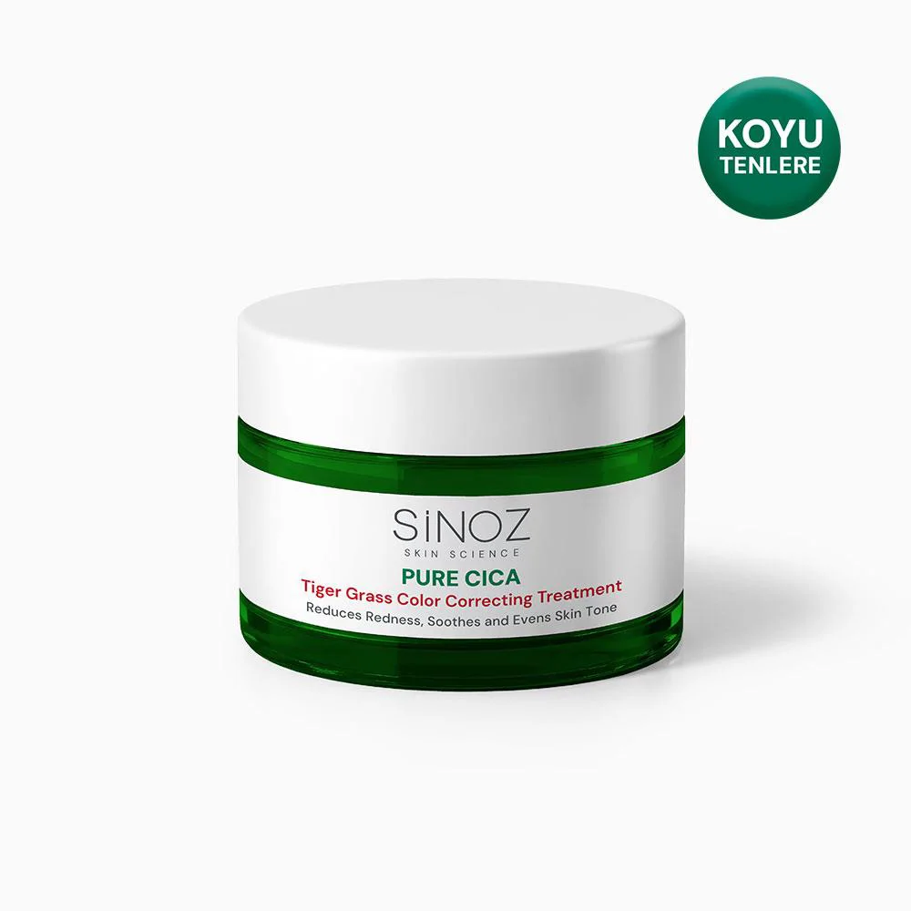 Sinoz Pure Cica Tiger Grass Anında Ton Eşitleyici Yoğun Onarıcı ve Kızarıklık Karşıtı Yüz Kremi 15 ml
