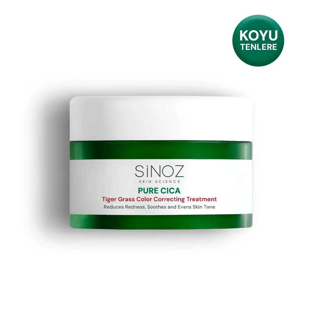 Sinoz Pure Cica Tiger Grass Anında Ton Eşitleyici Yoğun Onarıcı ve Kızarıklık Karşıtı Yüz Kremi 15 ml