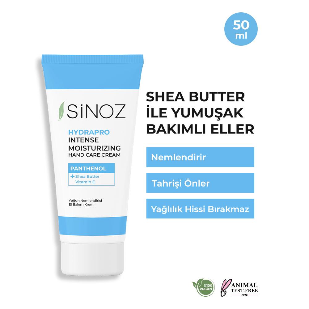 Sinoz Hydrapro Vitamin E Panthenol İçeren Yoğun Nemlendirici El Bakım Kremi 50 ml