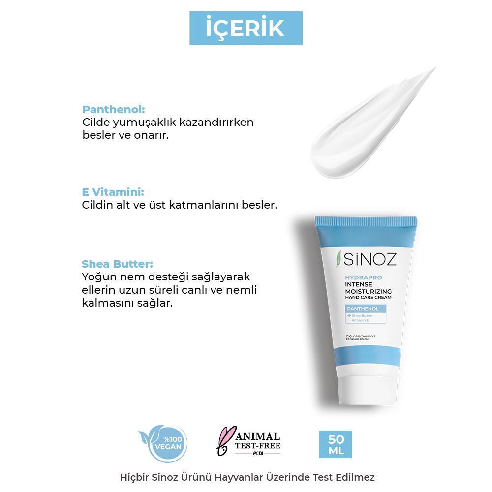 Sinoz Hydrapro Yoğun Nemlendirici El Bakım Kremi 50 ml