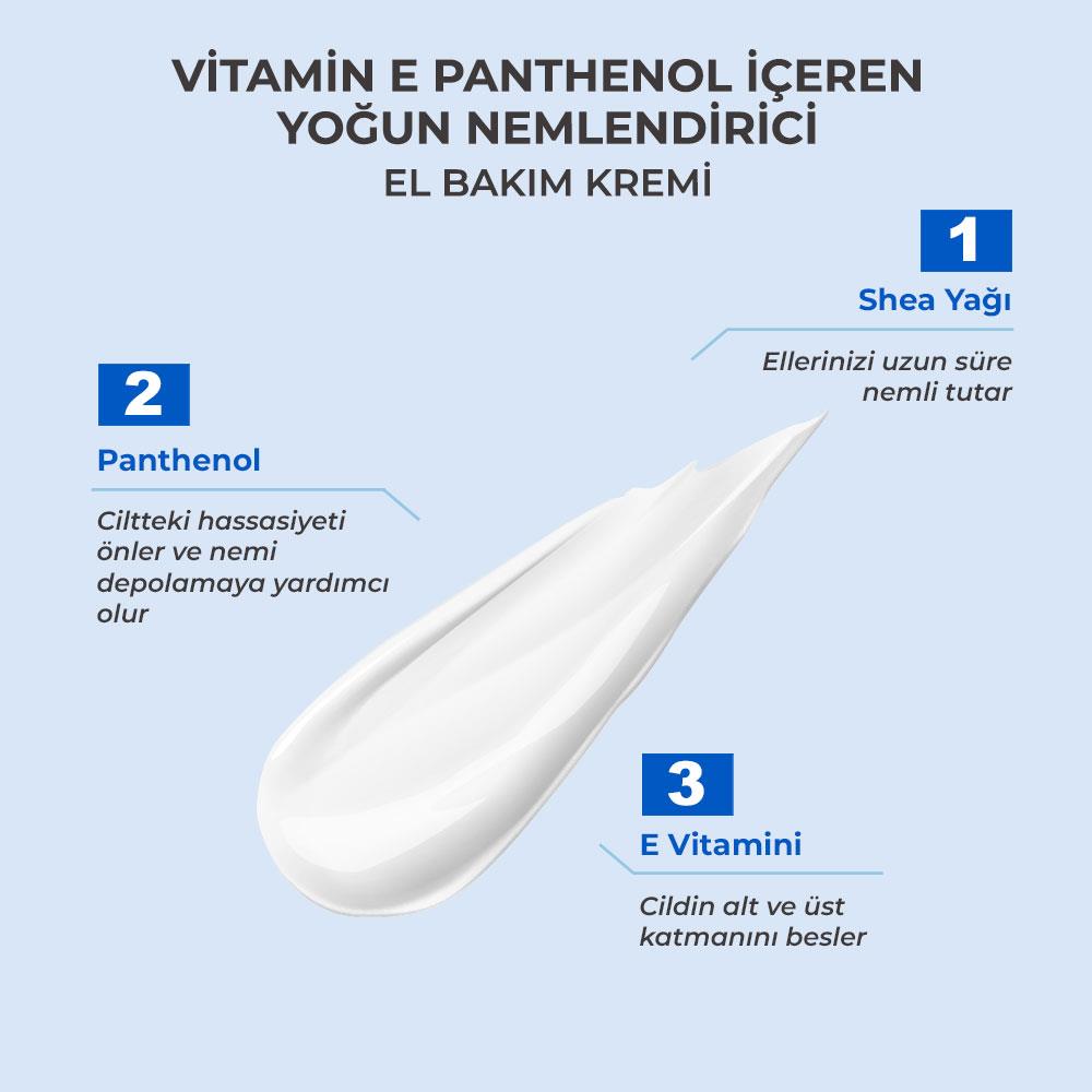 Sinoz Vitamin E Panthenol İçeren Yoğun Nemlendirici El Bakım Kremi 50 ml
