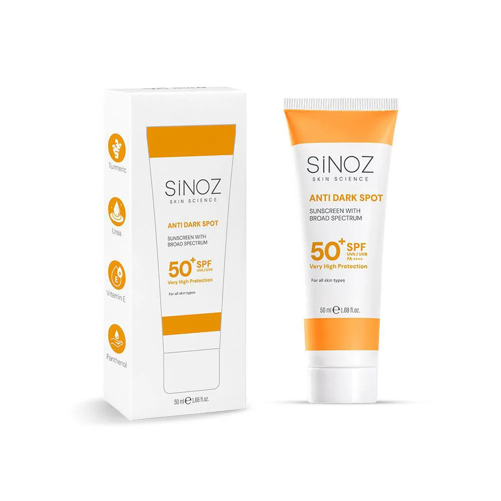 Sinoz Leke Karşıtı SPF50+ Güneş Kremi - Normal ve Kuru Ciltlere 50 ml